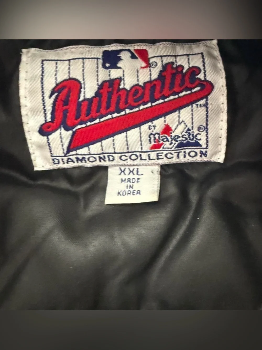 Vintage Majestic Mets Diamond Collection XXL Puffer Bomber Jacket MLB Varsity